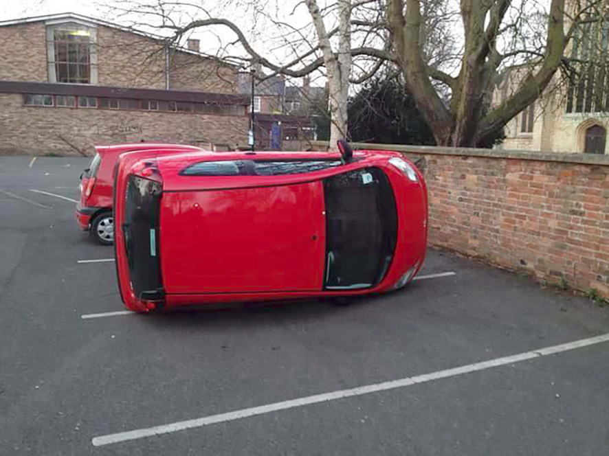 ‘Clowns’ roll car at vandalism hotspot The Voice