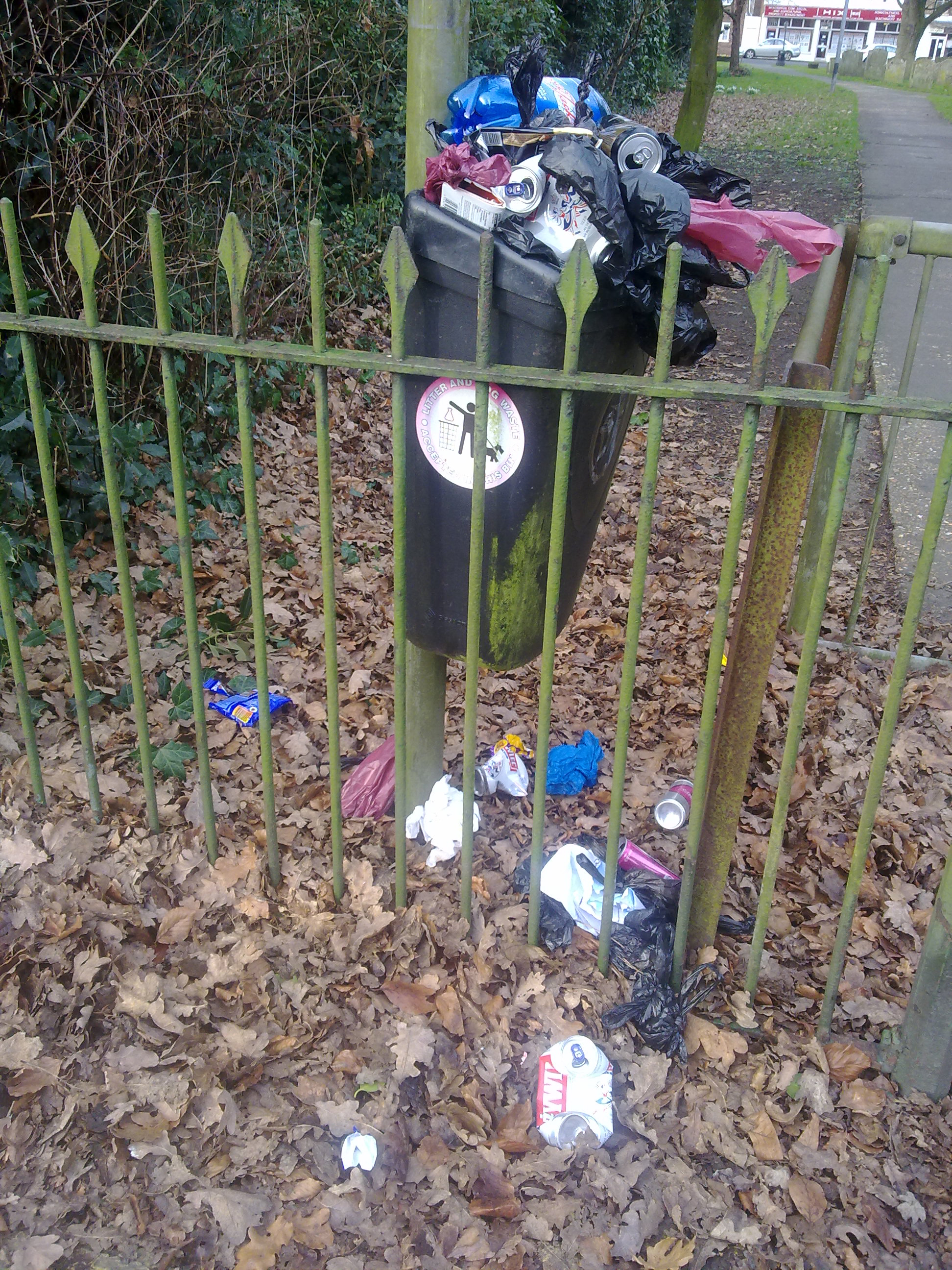 Overflowing town bins not emptied for days The Voice