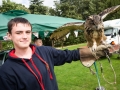 Jack Dawson  with Jess the Male European Eagle Owl, 23 year old (owl).Lincoln Owl Rescue - Copy