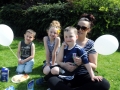 Mason Scott (5), Scarlett Scott (7), Dominic Scott (3) and Kiely Scott enjoy a picnic