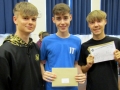 Pictured from left is Olly Wright, Elliot Bryan and Luca Wood. Olly was going to open his results later with his mum and who is looking to go on and do something with engineering. After getting passes in everything Elliot is going to Bourne Academy to do A Levels looking to do something in business in the future. Luca Ward also got what he was after and is heading to Peterborough College. Spalding Academy GCSE Results Day 2018