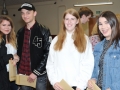 Athena Cox, Jack Baker, Hannah Ambrose and Ella Beecham pictured before opening their results. Spalding Grammar School A Level results