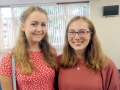 Rebecca Duckworth (left) is going to study English Literature in Durham while Beth Brown is studying drama at the Royal Holloway College in London.