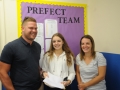 Eyes down for Paris Wright who like to go on and study business. She's pictured with dad Chris and mum Sarah