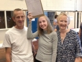 A delighted Chelsie Wainwright picked up nearly perfect all nines and one eight. She's pictured here with proud parents Fiona and Jimmy. Spalding High School GCSE Results Day 2018
