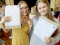 It really was sweet 16th birthday for Ellie Blackbourn (left) as she learned she has earned three nines and an eight on her birthday. Kloe Fisher-Williams picked up four nines and like Ellie will be stopping on to do A Levels. Spalding High School GCSE Results Day 2018