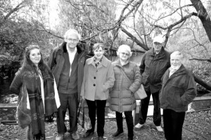 At the pit are (from left) Transported’s Kristina Taylor, with Tim Machin, Wendy Jeffries, Roberta Ashton, Jim Conlay and David Jeffries (all Long Sutton and District Civic Society).