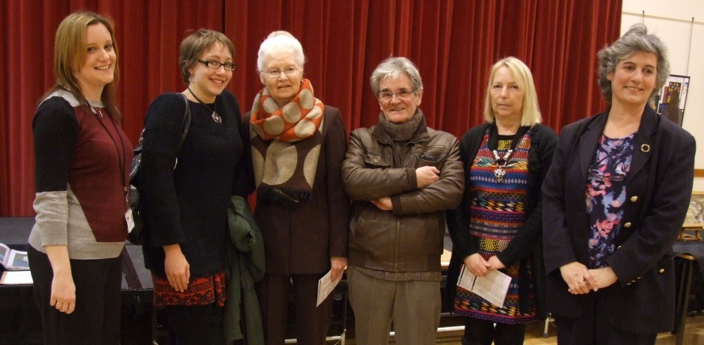Fron left - Rachel Rowett  (South Holland District Council arts and culture development officer), Becca Sturdgess, Spalding district councillor Christine Lawton, John Gray and Helen Webber, of Spalding's Riverbank Studios, who sponsored the award, and district councillor Sally Slade.