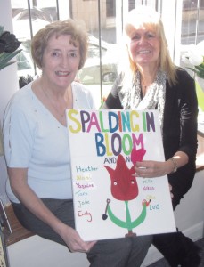 Spalding In Bloom committee members Angela Newton (left) and  Jan Whitbourn, who is business manager of project organiser Tulip Radio.