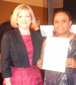 Queen's Nurse Gale Bull with Jane Cummings (chief nursing officer for NHS England)