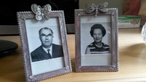 Photos of Harry and Hilda which sit in her room at Mayfield Residential Home in Holbeach.