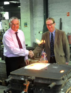 South Lincs Foundry owner David Harriman (left) with South Holland District Council deputy leader Nick Worth, who is portfolio holder for commercialisation.