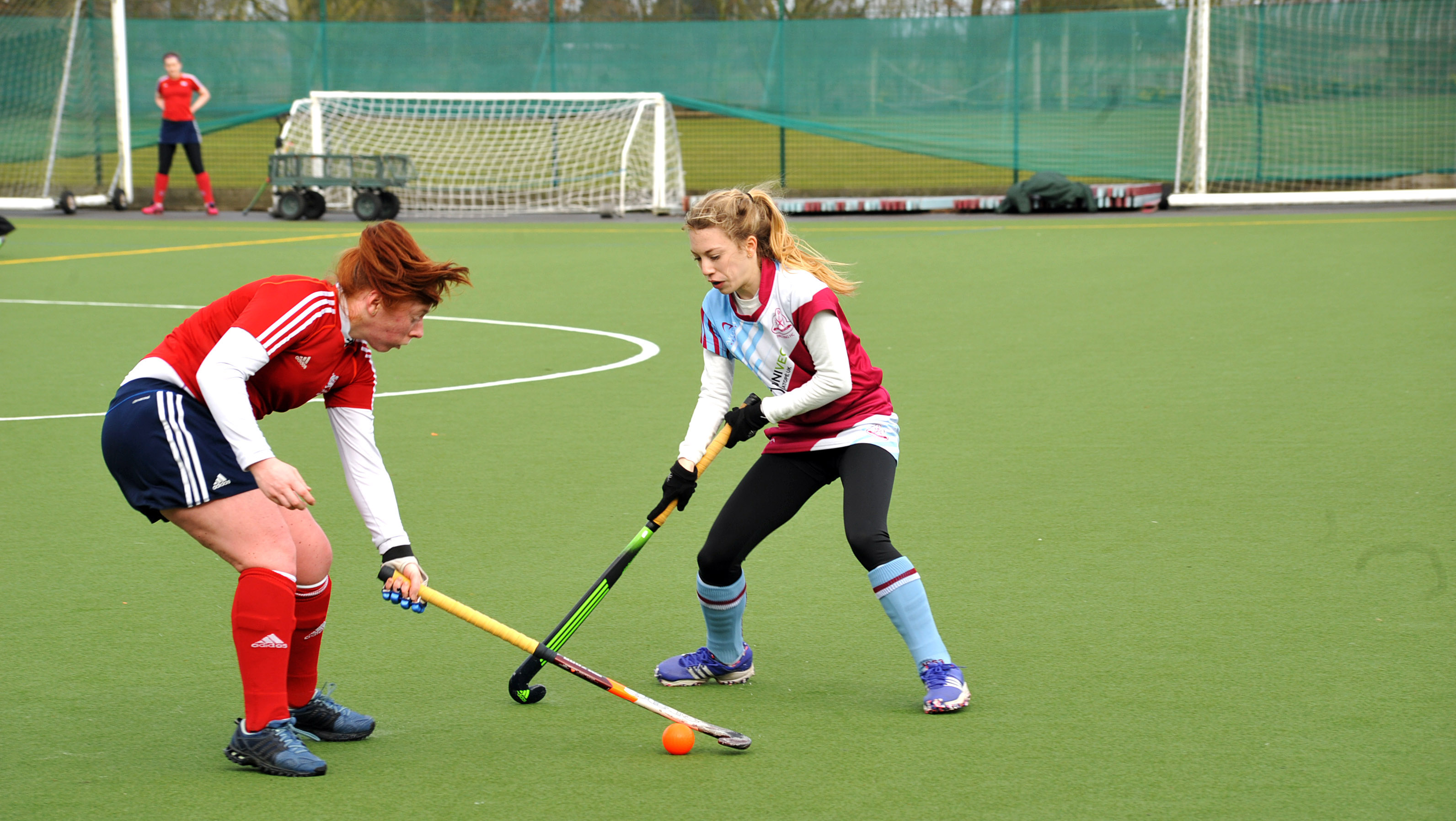 FACE OFF: Spalding 1st's Georgina Maplethorpe in action during the loss to COP 1st. Photo (by NIKKI CLUCAS): VNC050316-25