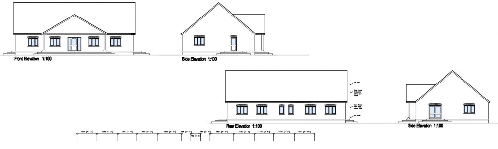 Drawings in the approved planning application