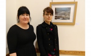Alison Loakes (right) with her winning photography work, and Karen Harvey, from Shutter Hub, who sponsored the prize.
