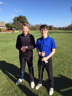 YOUNG GUNS: Thomas Langford (left) and Kavan Williamson were on winning form at Spalding Golf Club.