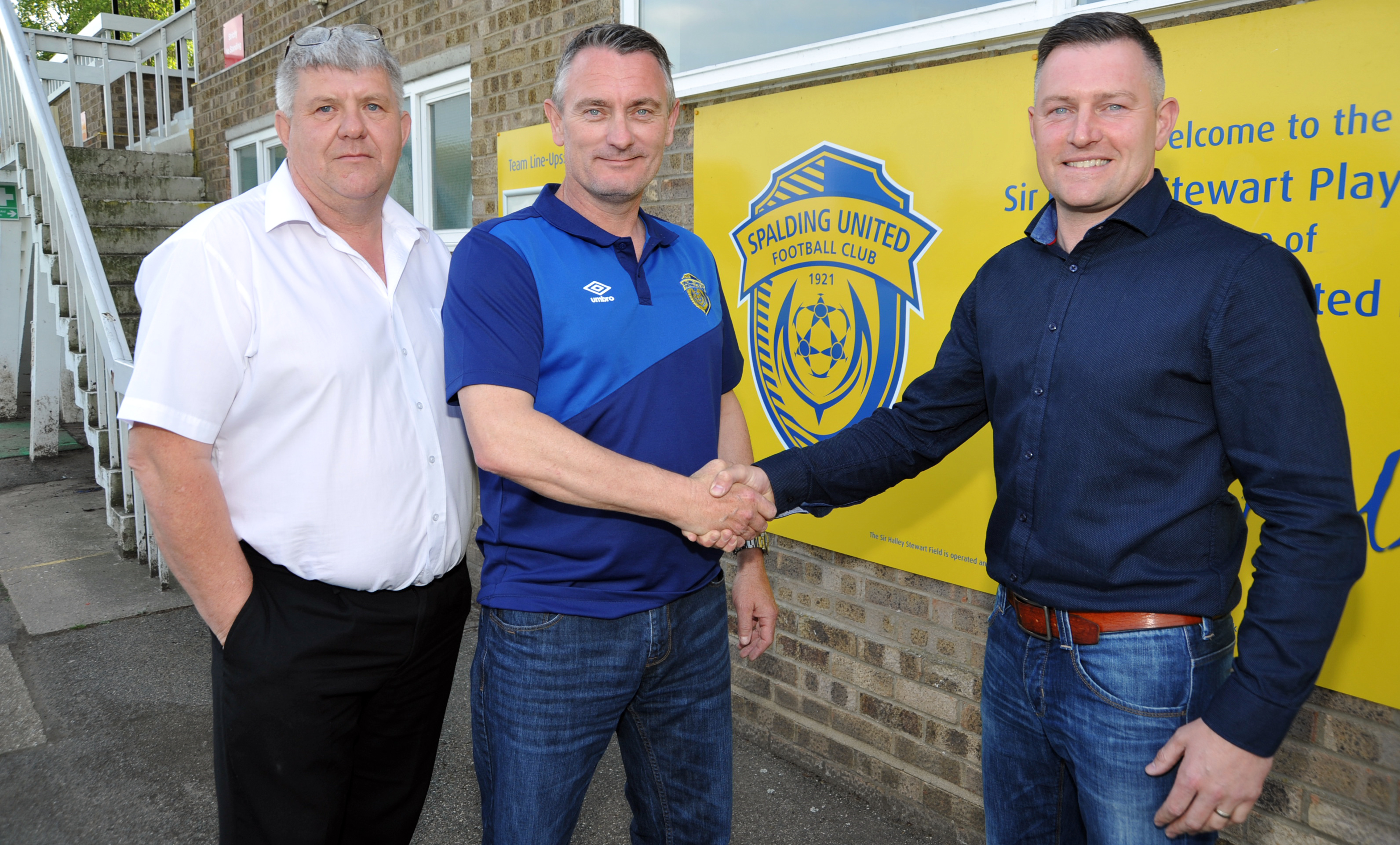ROLL RETURN: Andy Gay (left) is back as Spalding United chairman.