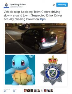 Pokémon drink-driver tweet