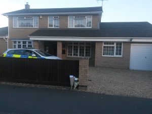 Flowers had begun to be laid at the Hart family home in Hatt Close, Moulton, on the evening of the incident.