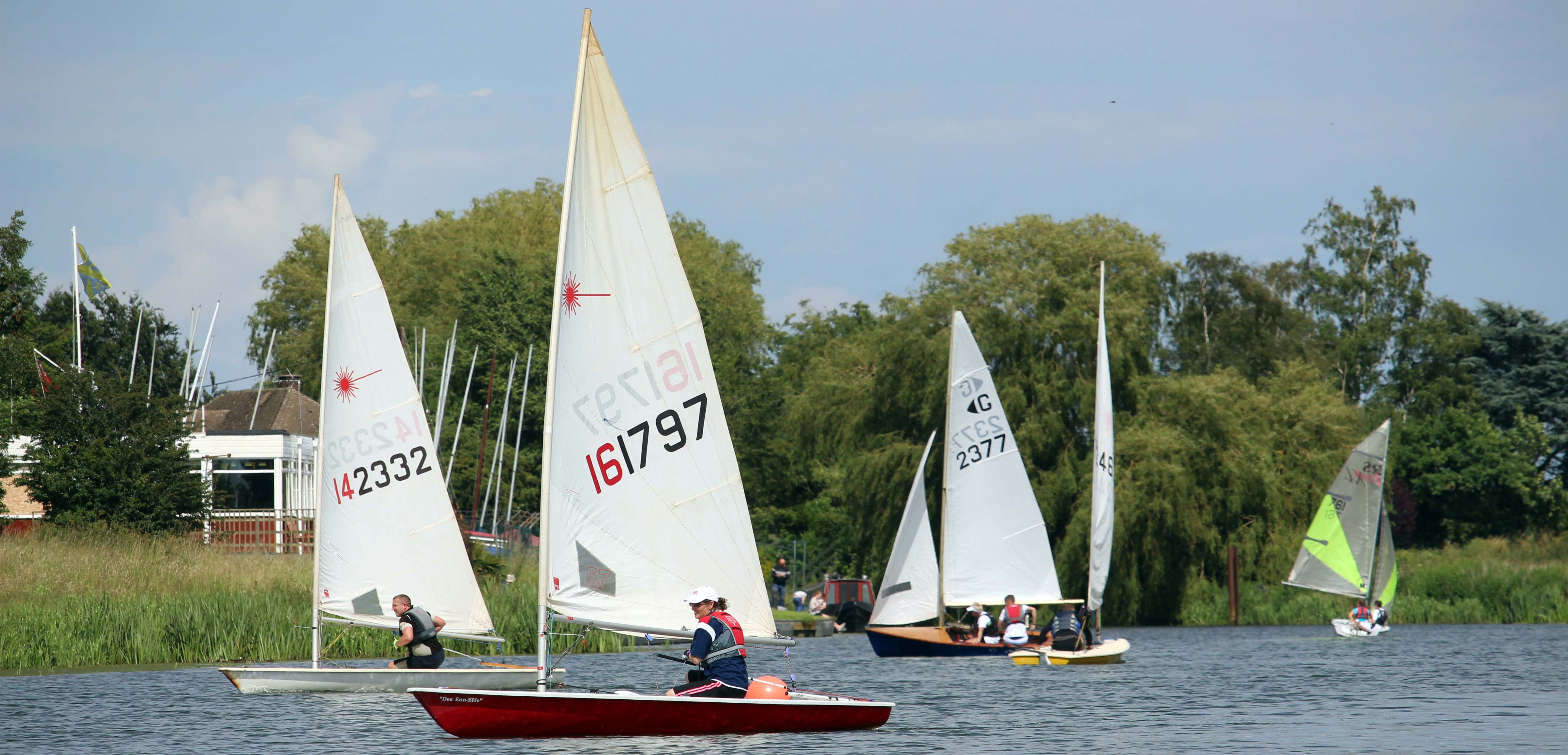 CLOSE CALL: There wasn't much between the racers at Welland Yacht Club on Sunday.