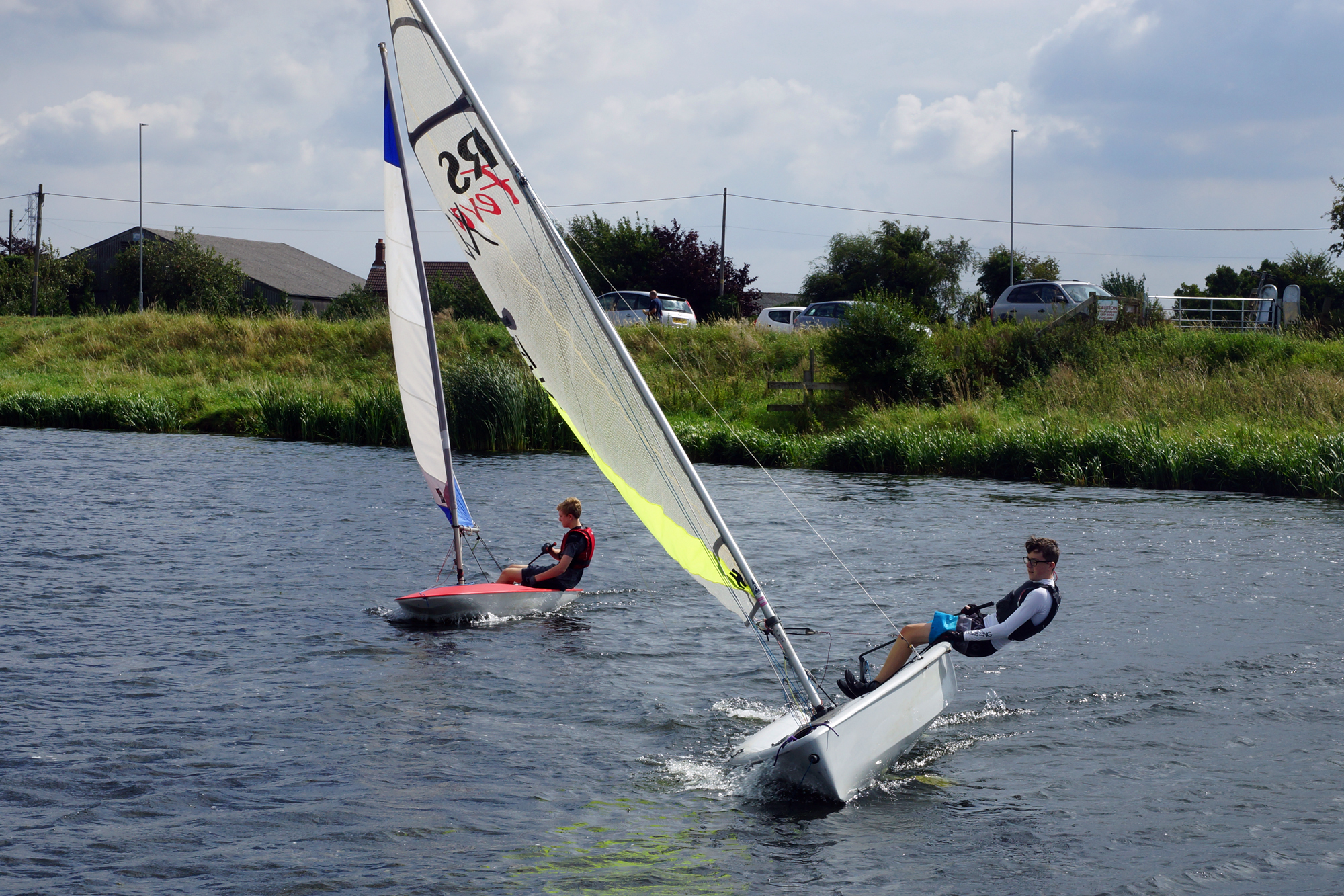 YOUNG GUNS: Action from Welland Yacht Club's Cadet 1 race on Sunday. Photosupplied