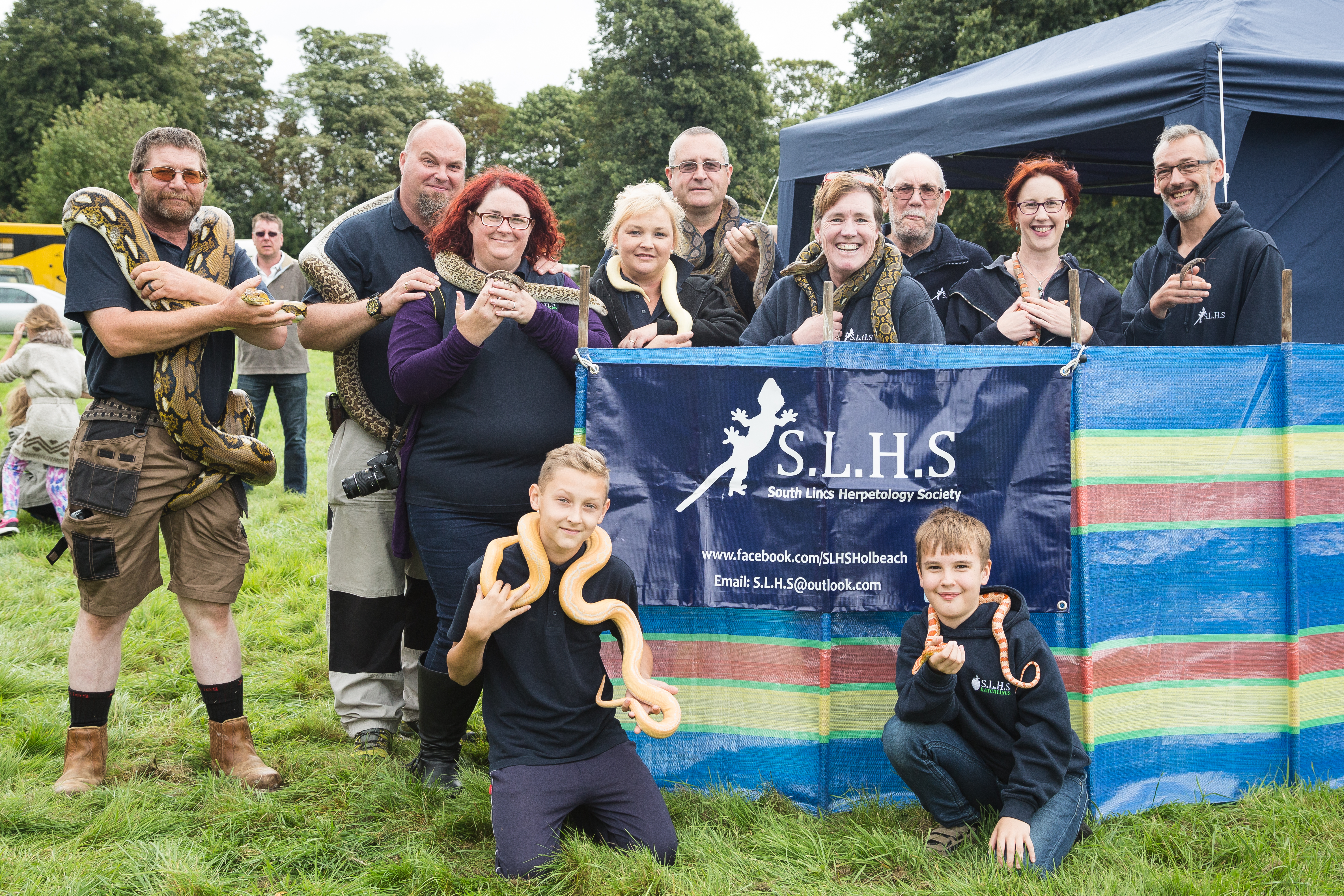 Members of the South Lincs Herpetology Society show off a vast array of reptiles. Photo by Ben Chapman