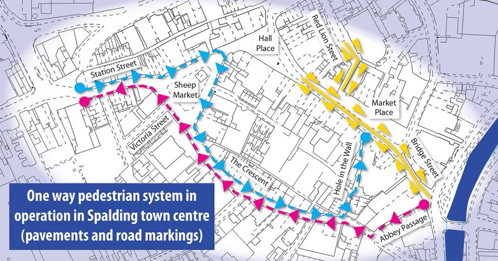 Pedestrian one-way systems for Spalding, Long Sutton and Holbeach ...